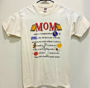 Vintage Mom Definition Mothers Day- Mommanoun Mens Large T-Shirt Single Stitch L - Picture 1 of 4