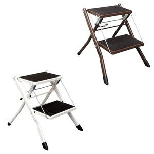 Folding Stepstool Stepladder Space Saving Rust Resistant Lightweight Multi-use - Picture 1 of 15