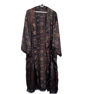 Vintage Christian Dior Monsieur Men’s Robe With Belt One size Paisley Polyester - Picture 1 of 4
