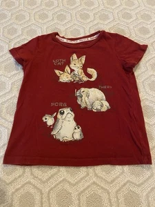 Star Wars Disney Parks Girls M Loth Cat Therii Porg Creatures Tshirt  - Picture 1 of 6