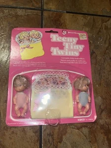 VINTAGE KIDCO 1982 SWEET TREASURES TEENY TINY TWINS NIP - Picture 1 of 2