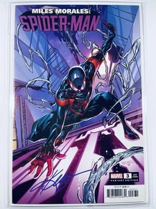 Miles Morales: Spider-Man #3 Variant 1:25 Signed w/COA Ken Lashley 2023 Marvel - Picture 1 of 3