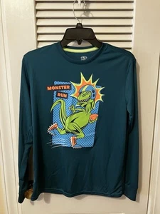 Athletic Works Boys Long Sleeve XXL Green Graphic Tee - Picture 1 of 4