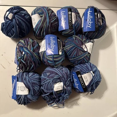 Hilo de canción de cuna Berroco (10) 50 g bolas 87 % DuPont Tactel nailon 4310 azul/púrpura Foto 1 de 4