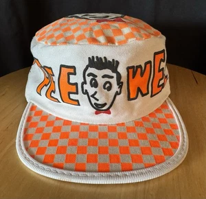 1988 Pee Wee Herman 🔥 ORANGE 🔥CHECKERBOARD Malermütze 🔥 RAR Original Rarität - Bild 1 von 8