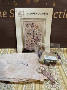 Rosenholz Herrenhaus Designs Sommer Quäker Kreuzstich Stoff Valdani Paket Posten - Bild 1 von 13