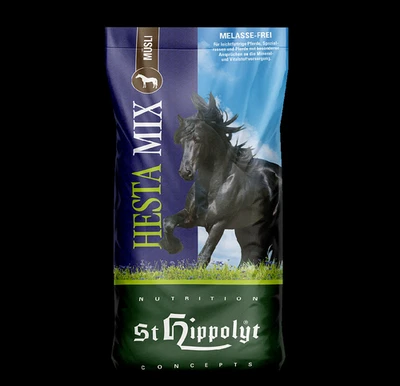 Hippolyt St. HESTA Mix MÜSLI 20 kg Pferdefutter melassefrei haferfrei Kräuter - Bild 1 von 3