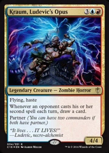 Moderate Play, English MTG Foil Kraum, Ludevic's Opus - Foil Commander 2016 Magi - Image 1 of 1