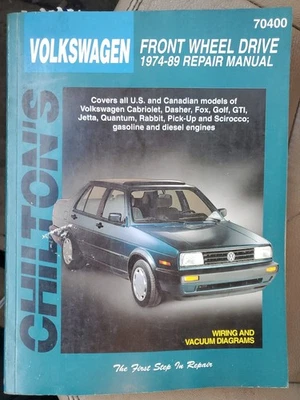VW Cabriolet Dasher Fox Golf Gti Jetta Quantum Rabbit manual de reparación 1974-1989 Foto 1 de 3