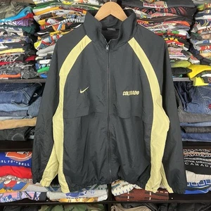 Vintage Nike Team Colorado Buffaloes Jacket Size Large Black Windbreaker Zip Up - Picture 1 of 5