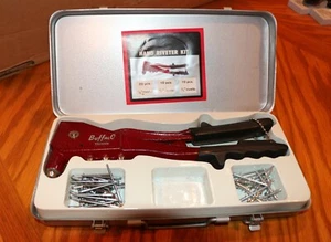 BUFFALO 90 DEGREE RIGHT ANGLE RIVETER WITH RIVETS AND MULTIPLE NOSES - Picture 1 of 2