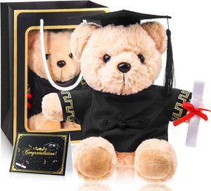 Bear with Graduation Cap Toys Class of 2025 Plush Stuffed Teddy Bear Animal Dog - Picture 1 of 12
