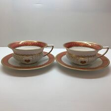 Wedgwood Harlequin Collection Queen Of Hearts Cups & saucers Set of 2