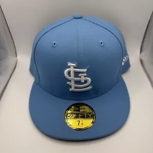New Era 59FIFTY St. Louis Cardinals Light Blue Color pack Fitted Cap Size 7 1/8 - Picture 1 of 4