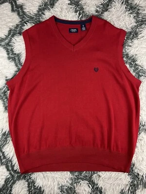 NWT Chaps Men's Red Big and Tall Sweater Vest Size 2XB - Image 1 of 4