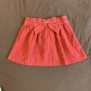 Hanna Andersson Girls 5 Skirt Pink Corduroy Bow A Line Short Mini 100% Cotton - Picture 1 of 8