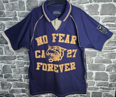 No Fear Mens Polo Shirt Large Chest Tiger Graphic CA27 - Image 1 of 4