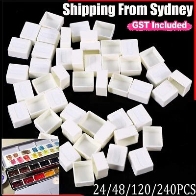 UP 240PCS Watercolor Artist Empty Pan Half Pans For Painting Palette Grid Pan AU - image 1 of 4