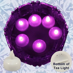 NEW 18 Pink Led Floating Floral Tea Light Candle for Wedding Centerpiece Decor - Picture 1 of 12