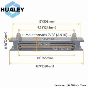 Fit For Universal Power Engine/ Transmission Racing 7 Row Aluminum Oil Cooler - Bild 1 von 3