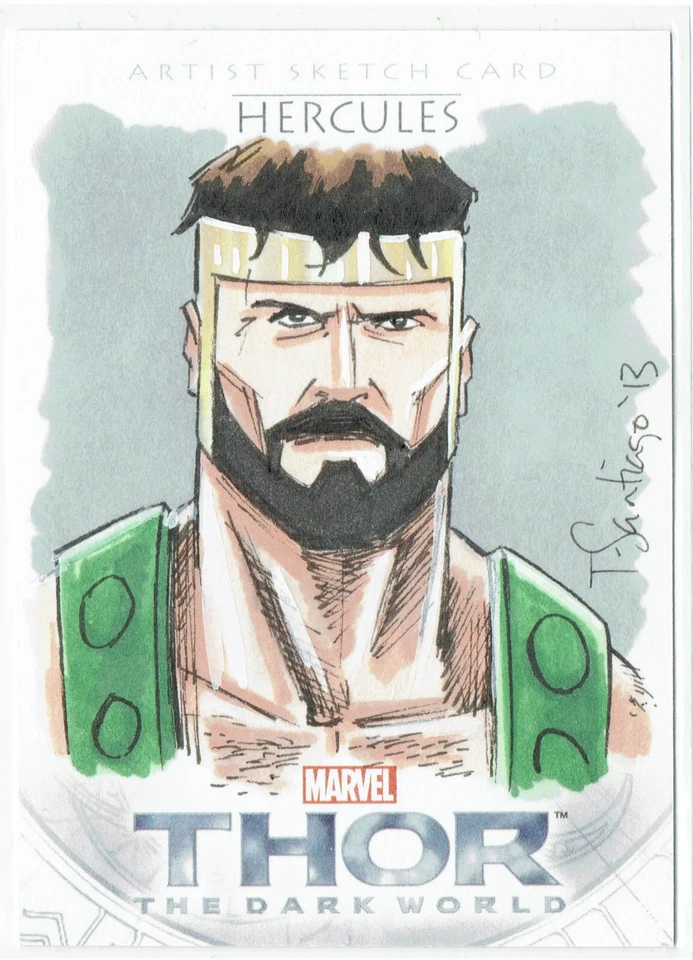 Thor Dark World 2013 Marvel Artist Sketch Card CS6 Hercules Tony Santiago 1/1 - Image 1 of 1