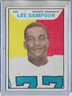 Lee Sampson Toronto Argonauts Argos 1965 Topps Cfl Football Card #113