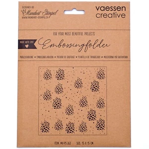 Mundart Stempel - Prägefolder 15 x15cm "Tannzapfen" - Bild 1 von 2