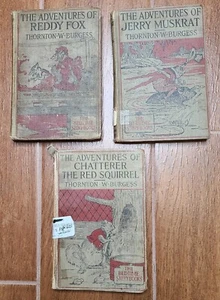 Bedtime Stories by Thornton W Burgess Reddy Fox Jerry Muskrat Chatterer Squirrel - Imagen 1 de 17