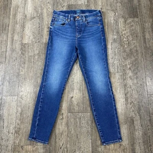 Jag Jeans VALENTINA SKINNY taglia 6P/27 pantaloni denim blu pull on vita media 28x26,5 - Foto 1 di 12