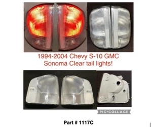1994-2004 All Clear Tail lights for Chevrolet S10/GMC Sonoma pick up Truck NEW - Picture 1 of 2