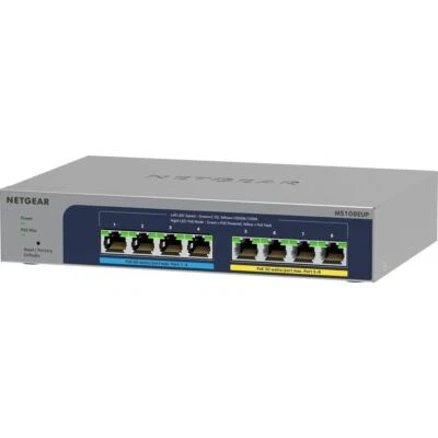 Netgear MS108EUP-100NAS 8 Port Ultra60 2.5 Gigabit 230W PoE Ethernet Plus Switch - Image 1 of 4