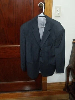 Blazer Michael Kors Talla 42R Gris Rayas Toda Temporada Abrigo Deportivo Chaqueta Blazer Lana Foto 1 de 4