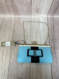 Arbella Womens Clutch Bag / Purse - Green Black w/ Bow - Chain Strap RRP 59.99 - Picture 1 of 12