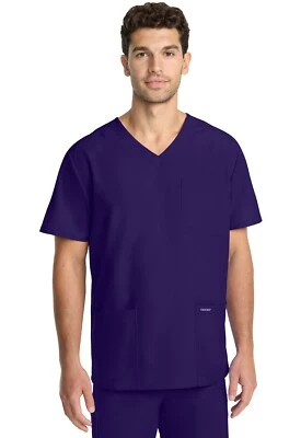 Cherokee WW Originals Scrubs Men's Tuck-in V-Neck Top CK783A GRPN Free Ship - Image 1 of 4