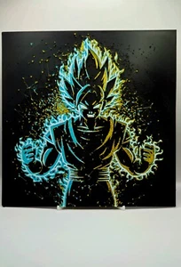 Dragon Ball Z Goku Poster - Goku Blue Homemade DBZ Wall Art - 3d Goku Art - Picture 1 of 5