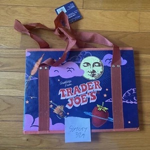 NEU Trader Joe's faltbare Stand-Up-Einkaufstasche Neu mit Etikett Sonne Mond 6 Gallonen Versand so schnell wie möglich! - Bild 1 von 5
