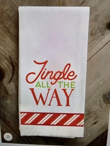 Jingle All the Way / Kitchen Tea Towel - Christmas Gift-Tea Towel - Picture 1 of 3