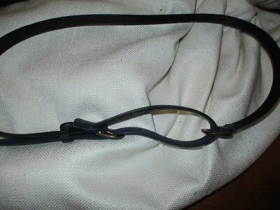 GENUINE LEATHER   LADIES BELT kathi kilburn blue navy  pullback brass usa medium - Image 1 of 3