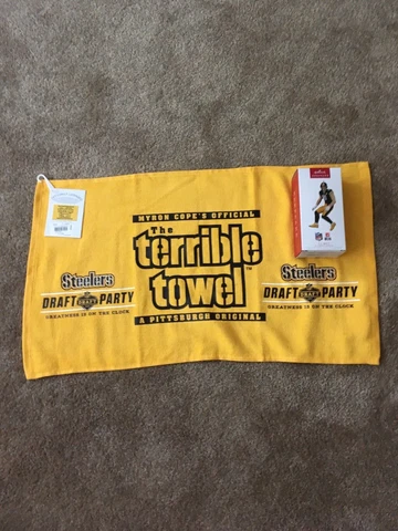Pittsburgh Steelers Terrible Towel Draft Party 2023 Rare Porter TJ Watt ornament Cover