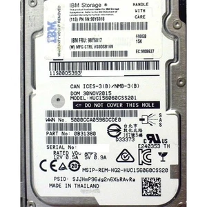 IBM DS8000 600GB 15K SAS SED 2.5" Hard Drive HDD HUC156060CSS201 98Y6017 98Y6018 - Picture 1 of 5
