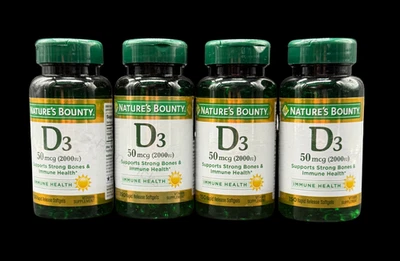 Cápsulas blandas Nature’s Bounty D3 2000IU 150ct 🌞 D3 EXP 10/27-01/28 para salud inmune Foto 1 de 4