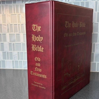The Holy Bible 48 Cassettes KJV Narrated Alexander Scourby  Old & New Book Case - Image 1 of 4