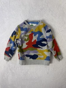 Boden Multi Color Camouflage Cosy Sweatshirt Crewneck Size 3/4 Yrs - Picture 1 of 5