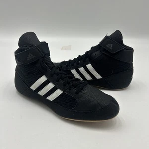 Adidas HVC 2 Mens Size 8.5 Black Suede White Athletic Wrestling Shoes Sneakers - Picture 1 of 9