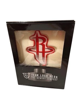 Luz de neón roja con logotipo del equipo Houston Rockets The Memory Company Foto 1 de 4