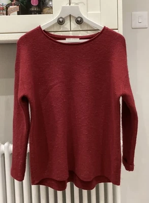 SEASALT CORNWALL Long Sleeved Wool Mix (80%) Jumper in Burgundy SIZE 16 Generous - Image 1 of 2