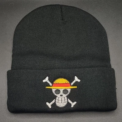Gorro negro de una pieza de anime con calavera tejido mullido cosplay manga gorros ¡NUEVO! Foto 1 de 3