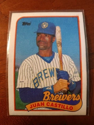 1989 Topps Juan Castillo #538 Milwaukee Brewers Baseball - Image 1 of 4