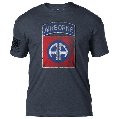 Camiseta para hombre Army 82nd Airborne 'Distressed' diseño 7,62 espacio de batalla Foto 1 de 2