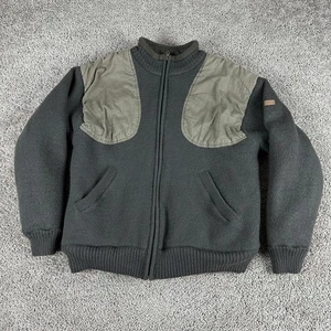 Beretta Jacket Mens Large Green Wool Full Zip Sherpa Lined Shooting Outdoors - Picture 1 of 15